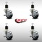 Service Caster 3'' SS Thermoplastic Rubber Swivel 1-7/8'' Expanding Stem Caster Set with Brake, 4PK SCC-SSEX20S314-TPRB-TLB-178-4 - alternate 3